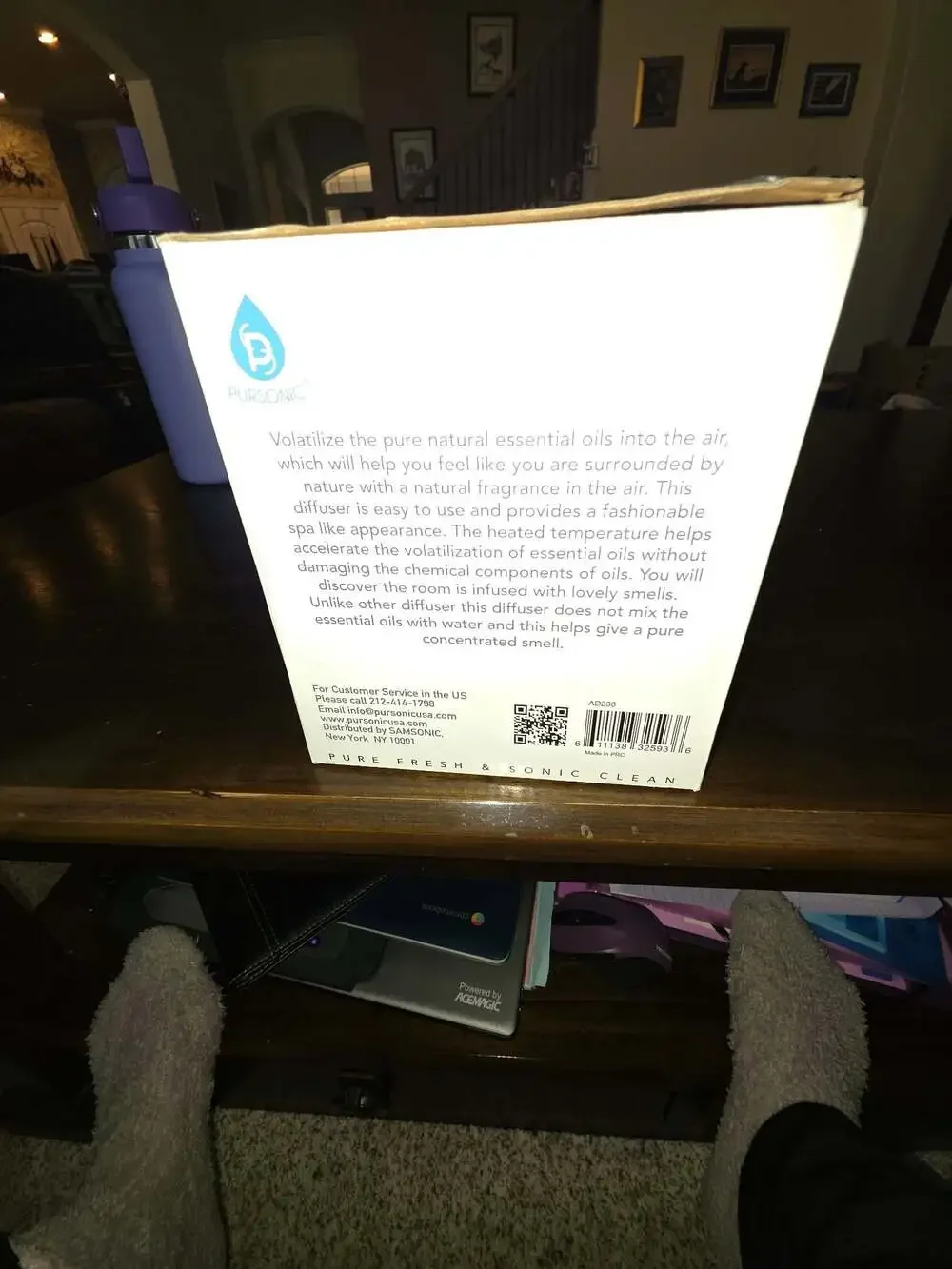 Pursonic AD230 Essential Oil Diffuser (Waterless) Brand New!